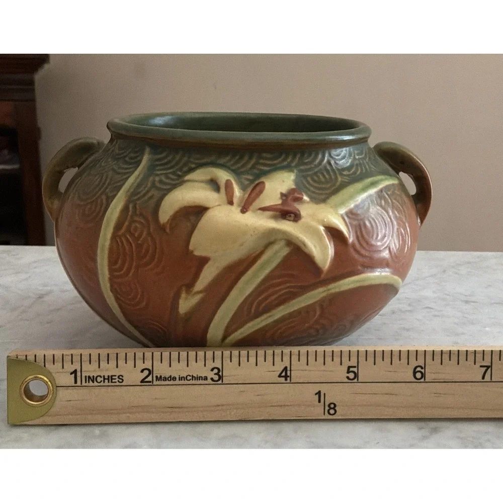 Roseville Pottery Bowl USA Zephyr Lily Jardiniere Bowl Excellent Condition